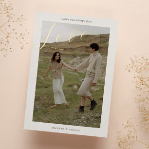 Modern Minimal Love Script Photo Valentine's