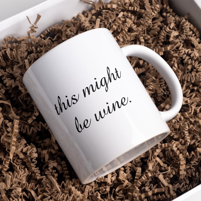 Modern Minimal Love Wine Funny Quote Magic Mug (Creator Uploaded)