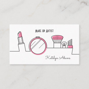 Modern Minimal Makeup Artist Business Card