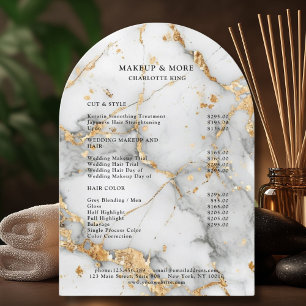 Modern, Minimal, Marble, Salon Price List Invitation