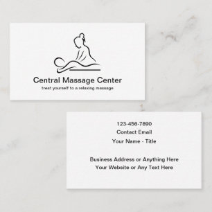 Modern Minimal Massage Business Cards