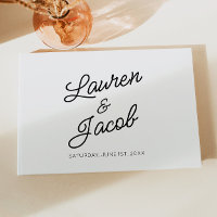 Modern Minimal Minimalist Black White Wedding