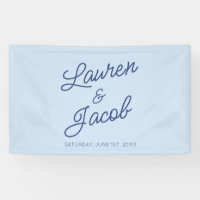 Modern Minimal Minimalist Blue Wedding