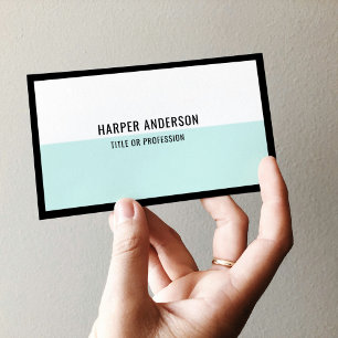 Modern Minimal Mint Business Cards