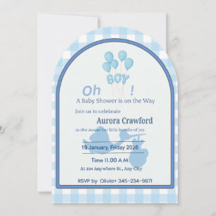 Modern Minimal Mom-to-Be Phone Theme Editable Bl Invitation