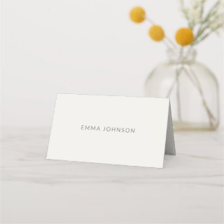 Modern Minimal Monogram Wedding Place Card