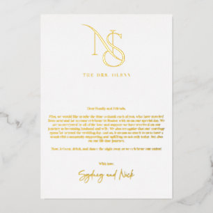 Modern Minimal   Monogram Wedding Table Thank You