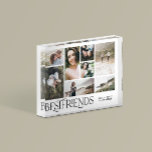 Modern minimal mult8 photo best friends elegant<br><div class="desc">Modern minimal simple personalised family best friends multi 8 photo Christmas holiday gift home decor tray design. Simple,  clean elegant minimal design. Ideal for mum,  dad,  sister,  brother,  husband,  wife,  aunty,  uncle,  grandma,  grandpa,  granddad birthday,  christmas,  anniversary,  mothers day,  fathers day.</div>