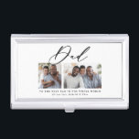 Modern minimal multi photo script dad gift business card holder<br><div class="desc">Modern minimal multi photo script dad gift. Ideal gift available for mums,  dads,  grand,  grandad of any family member. Stunning elegant script text.</div>