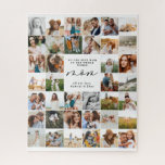 Modern minimal multi photo script mum  jigsaw puzzle<br><div class="desc">Modern minimal multi photo script mum gift. Stunning elegant script text.</div>