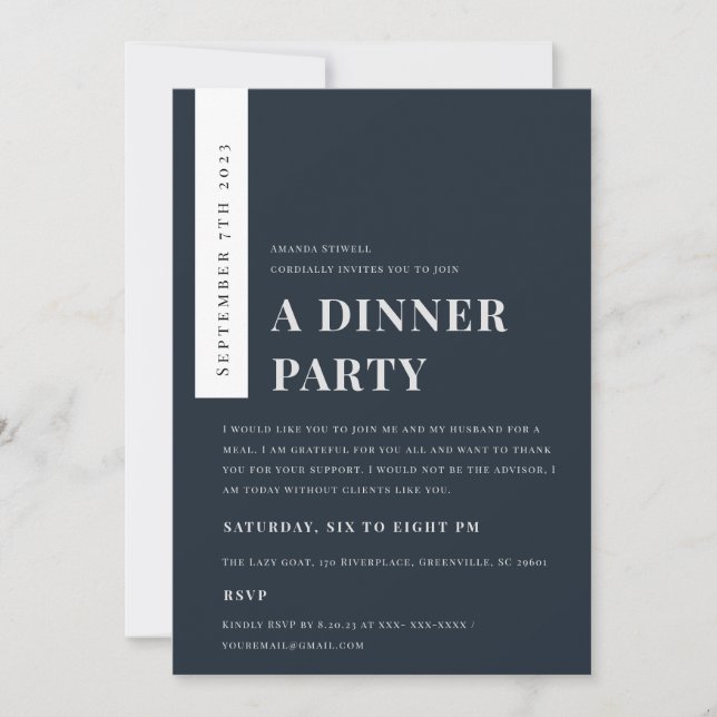 Modern Minimal Navy Kraft Conference Event Logo Invitation (Front)