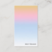 Modern Minimal Ombre Gradient Business Card