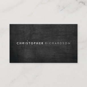 MODERN & MINIMAL on BLACK WOOD II Business Card