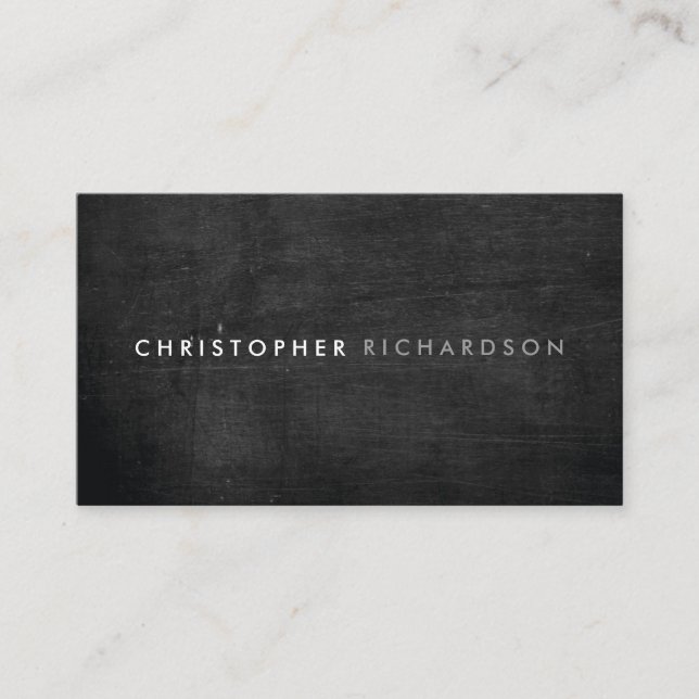 MODERN & MINIMAL on BLACK WOOD II Business Card (Front)