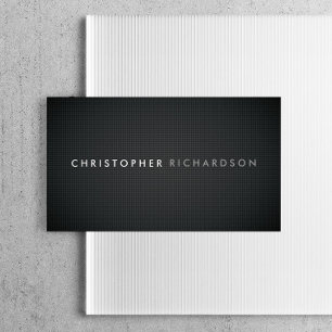 MODERN & MINIMAL on CARBON FIBER Business Card