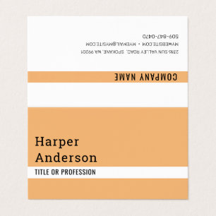 Modern Minimal Orange Professional  Business Card