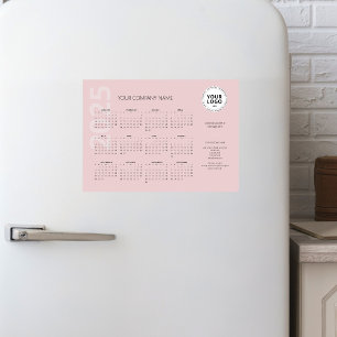 Modern Minimal Pale Pink Business Calendar 2025