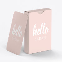 Modern Minimal Pastel Pink Hello And You Name