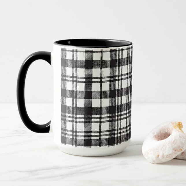 Modern Minimal Pattern Mug (With Donut)