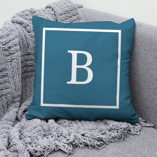 Modern Minimal Personalised Monogram Frame Cushion (Creator Uploaded)