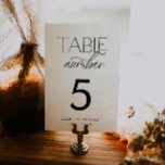 Modern Minimal Personalised Wedding Table Number<br><div class="desc">If you're planning a wedding or an event with an elegant modern theme, personalised table numbers are a great way to add a unique touch to your decor. With clean lines and simple designs, these table numbers will fit seamlessly into your aesthetic. For more coordinating items please visit our store...</div>