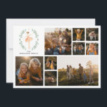 Modern minimal photo collage Christmas elegant Holiday Card<br><div class="desc">Nutcracker watercolor botanical cute Christmas festive holiday design</div>