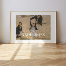 Modern Minimal Photo Custom Family Name