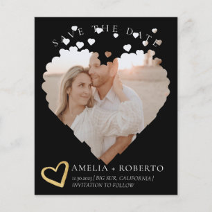 Modern Minimal Photo Frame Save The Date Card