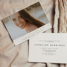 Modern Minimal Photo Graduation Gold