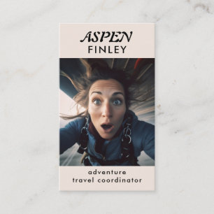 Modern Minimal - Photo Logo QR-Code Business Card