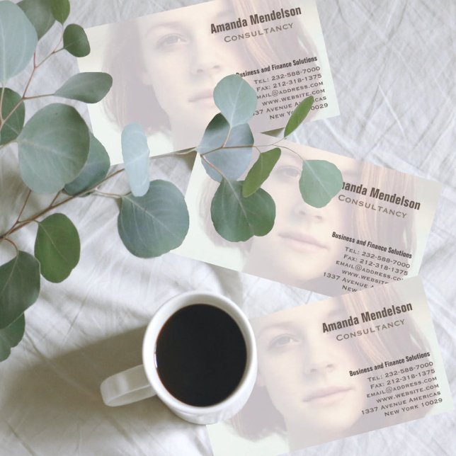 Modern minimal photo overlay business card (Creator Uploaded)