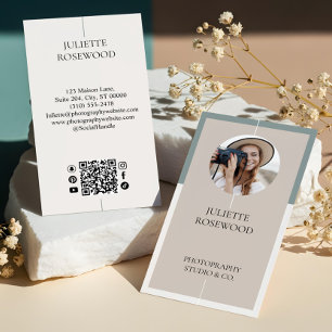 Modern Minimal Photo Photography Professional Business Card