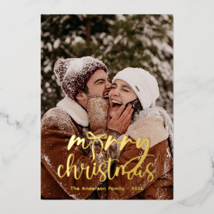 Modern Minimal Photo Script Christmas
