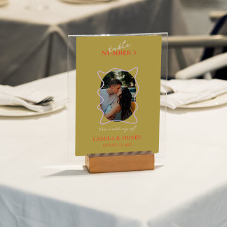 Modern Minimal Photo | Table Number Card