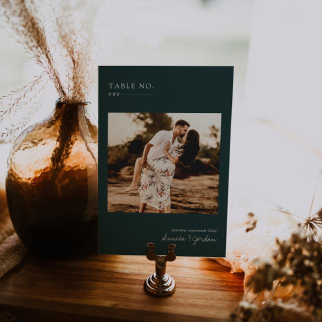 Modern Minimal Photo | Table Number Card (Creator Uploaded)