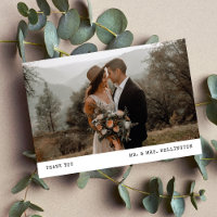 Modern Minimal Photo Typewriter Wedding