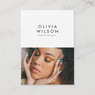 Modern Minimal Photo Vertical Business Card