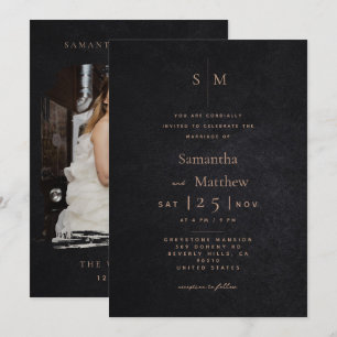 Modern Minimal Photo Wedding  Invitation