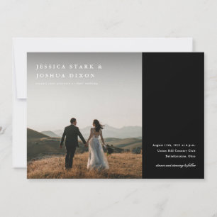 Modern Minimal Photo Wedding Invitation