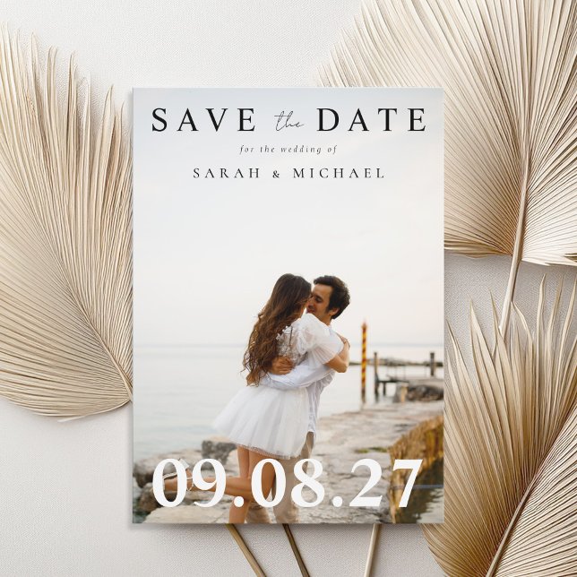 Modern Minimal Photo Wedding Save The Date (Creator Uploaded)