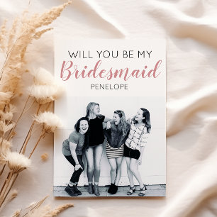 Modern Minimal Photo   Will You Be My Bridesmaid