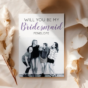 Modern Minimal Photo   Will You Be My Bridesmaid