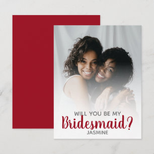 Modern Minimal Photo   Will You Be My Bridesmaid