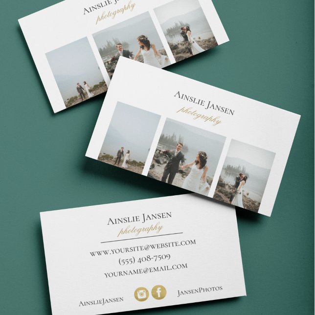 Modern Minimal Photographer Business Cards (Creator Uploaded)