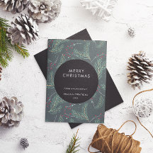 Modern Minimal Pine Pattern Corporate Christmas 