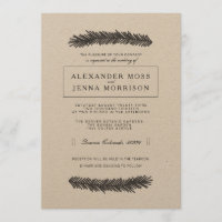 Modern Minimal Pine Wedding
