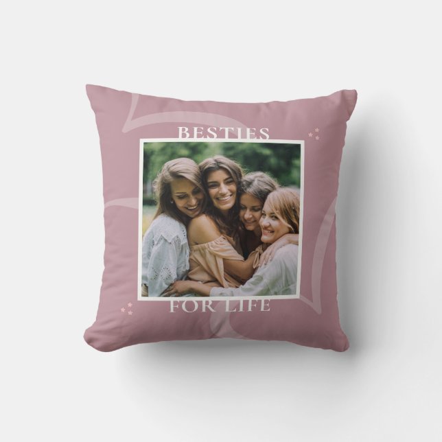 Modern Minimal Pink Chic Typography Galentine's Cushion (Front)
