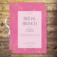 Modern Minimal Pink & Gold Glitter Bridal Brunch