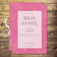Modern Minimal Pink & Gold Glitter Bridal Shower