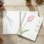 Modern Minimal Pink Watercolor Tulip Monogram Planner<br><div class="desc">Introducing our modern and elegant planner,  where simplicity and the beauty of a single stem pink watercolor tulip take centre stage. Against a pristine background,  this design captures the essence of pure and understated elegance. Add a name and initials for a personal touch. Created by Simply Farmhouse Press.</div>
